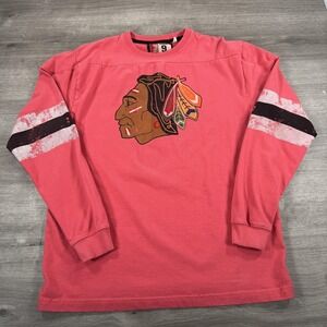 Red Jacket Chicago Blackhawks Bobby Hull Shirt Retro NHL Hockey 9 Red Jacket